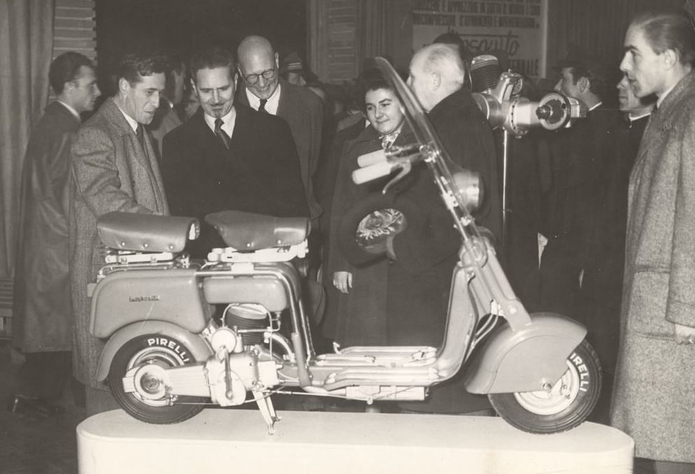 1949 Lambretta stand in the Milan exhibition