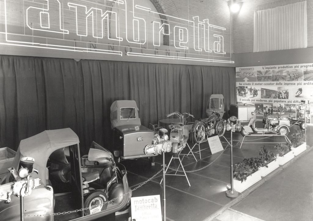 1949 Lambretta stand in the Milan exhibition