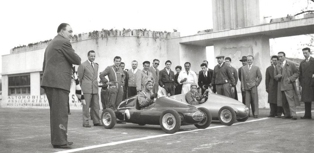 1950 First race of go-karts fitted with 125CC Lambretta engines in Monza