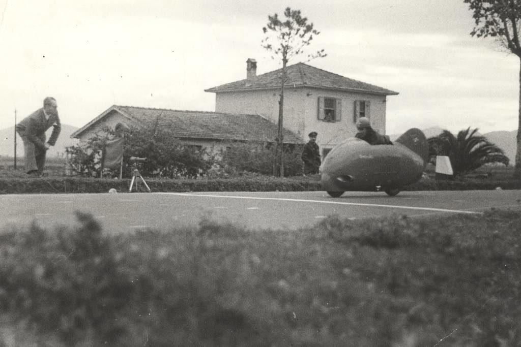 1951 Poggi with the Sirulo during record test in Monthléry