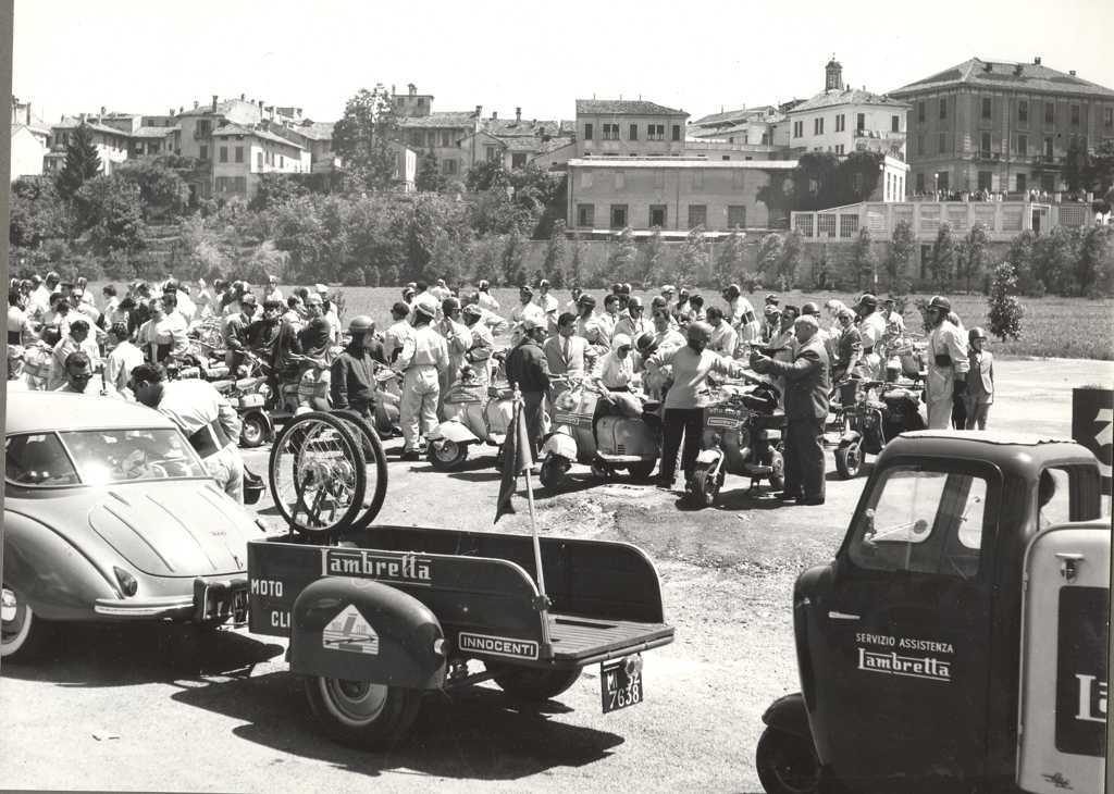 1958 Lambretta meeting in Lodi in Lombardy