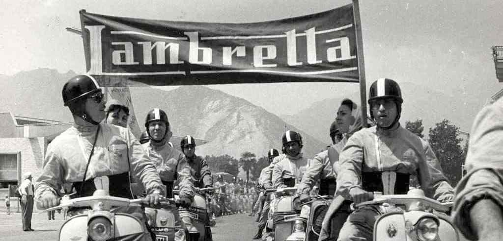 1960 National Narcissus Lambretta motoclub meeting in Lombardy