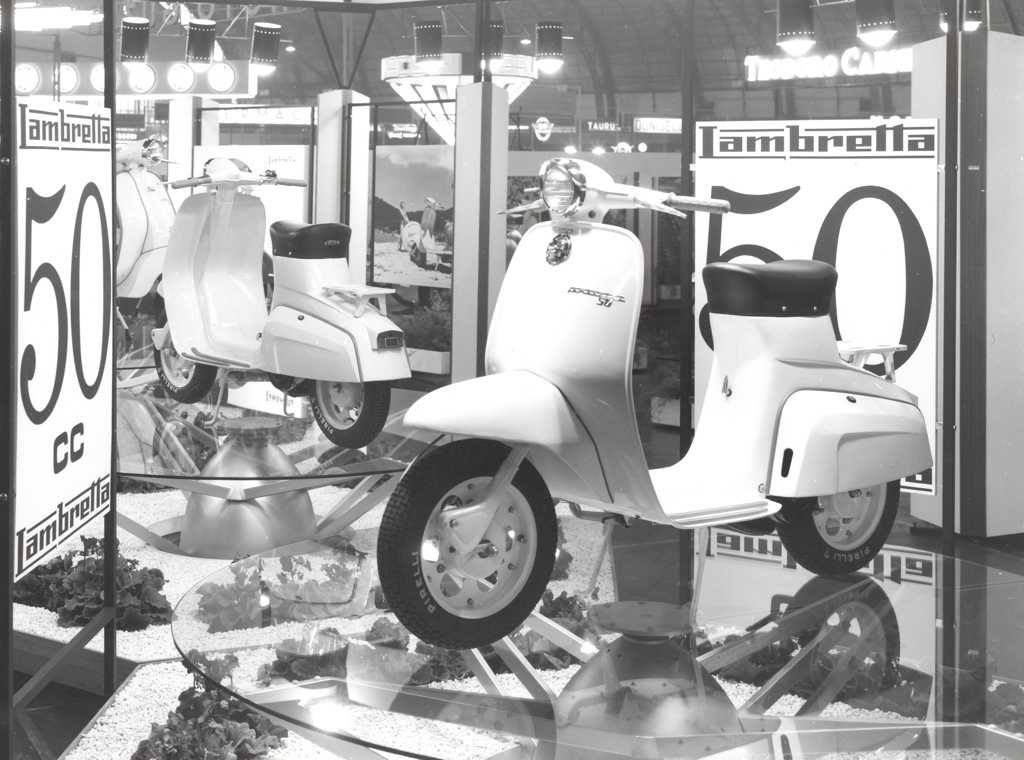 1961 Presentation of the new Lambretta 50 in the Milan exhibition