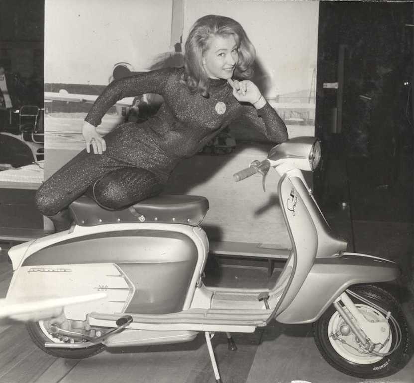 1966 woman on Lambretta scooter